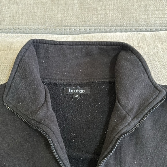Black Boohoo Cropped 3/4 Zip - Picture 8 of 9